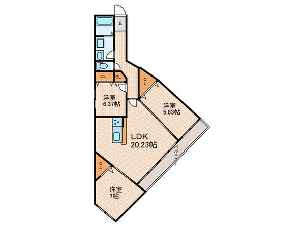 ＭＥＳＳＡＧＥ苦楽園三番町の物件間取画像